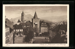 AK Jena, Johannistor Mit Hausberg Aus Der Vogelschau  - Jena