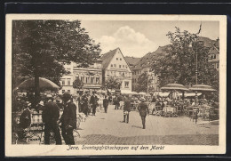 AK Jena, Sonntagsfrühschoppen Auf Dem Markt  - Jena