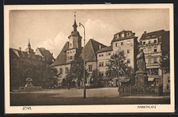 AK Jena, Marktplatz Mit Denkmal Und Standbild  - Jena