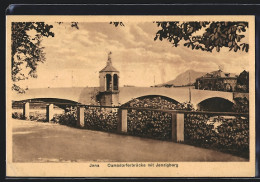 AK Jena, Camsdorferbrücke Mit Jenzigberg  - Jena