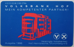 Germany 6 DM  O 013 02.96  2,000 Mintage - Volksbank - O-Series : Séries Client