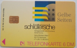 Germany 6 DM  O 760 07.96  4,000 Mintage - Gelbe Seiten SCHLUTERSCHE - O-Series : Séries Client