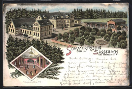 Lithographie Eichigt, Gasthaus Süssebach, Innen- Und Aussenansicht  - Andere & Zonder Classificatie