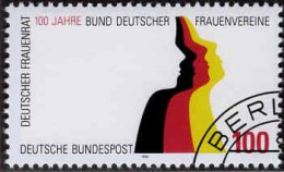 RFA Poste Obl Yv:1551 Mi:1723 100.Jahre Bund Deutscher Frauenvereine (Beau Cachet Rond) (Thème) - Francobolli