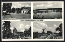 AK Artlenburg /Elbe, Geschäftshaus Mennrich, Mühle, Elbpartie  - Sonstige & Ohne Zuordnung