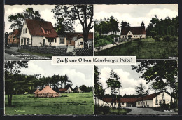 AK Oldau /Lüneb. Heide, Zeltlager, Gemischtwaren E. Rickmann, Schule  - Sonstige & Ohne Zuordnung