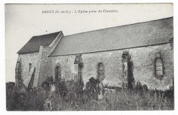 CPA BROUY, L'EGLISE PRISE DU CIMETIERE, ESSONNE 91 - Sonstige & Ohne Zuordnung