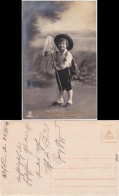 Kind Mit Schmetterlingsfangnetz Portrait Künstlerkarte 1918 - Ritratti