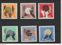 POLOGNE 1963 BASKETT-BALL Yvert 1284-1289,  Michel 1418-1423 NEUF** MNH Cote 4 Euros - Ongebruikt