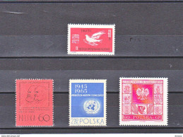 POLOGNE 1965 Yvert 1435-1436 + 1448 + 1482, Michel 1582-1583 + 1596 + 1631 NEUF** MNH - Unused Stamps