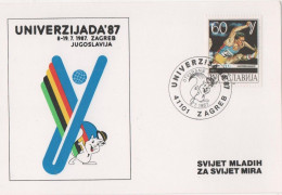 Yugoslavia, Universiade Zagreb 1987, Opening Ceremony - Briefe U. Dokumente