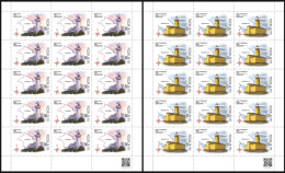 Russia. 2023. Lighthouses Of Russia. Gorodetsky Lighthouse. Sarych Lighthouse (MNH OG **) Set Of  M/S - Unused Stamps