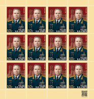 Russia. 2023. 100th Birth Anniversary Of N. Storch (1923–2002), Military Commander (MNH OG **) Sheet - Unused Stamps